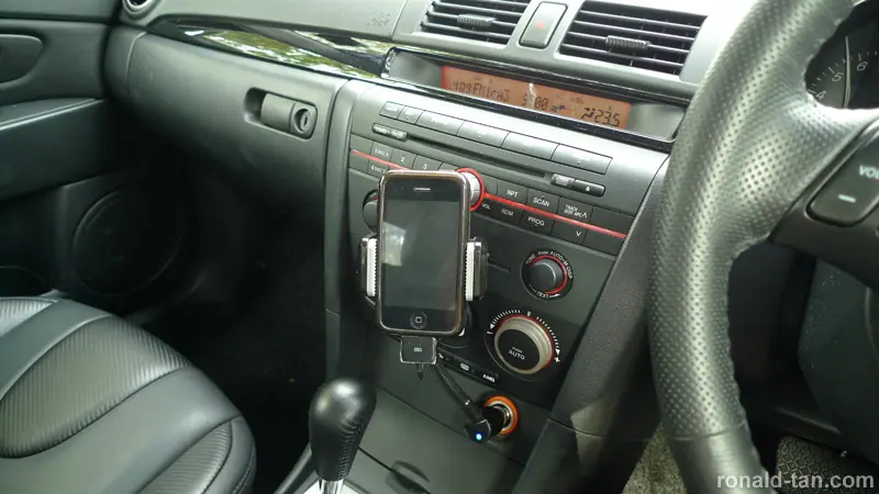 AllKit Cigarette Mount Holder and Charger with Full Range FM Transmitter for iPhone and iPod